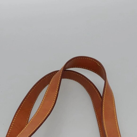 PRIMA CLASSE Hand Bag Leather PVC Beige Brown gold Auth - Picture 9 of 16